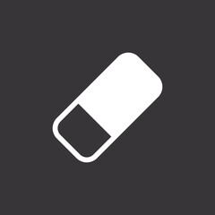 Eraser icon on grey background