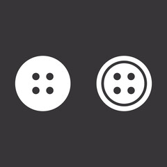 clothing button on grey background