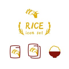 お米　アイコン　セット