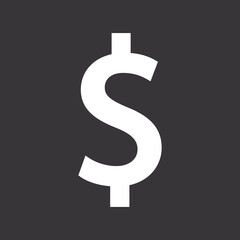dollar icon on grey background