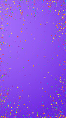 Festive fancy confetti. Celebration stars. Rainbow