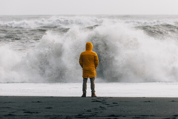 Wanderlust explorer discovering icelandic natural wonders