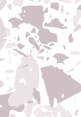 Terrazzo modern abstract template. Grey texture
