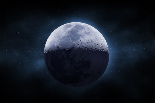 The Moon and deep space © Turgut