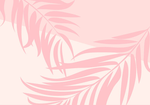 Tropical leaves banners, Exotic botanical design for cosmetics, spa, perfume, health care products, aroma, wedding invitation