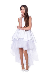 Happy little girl in dress