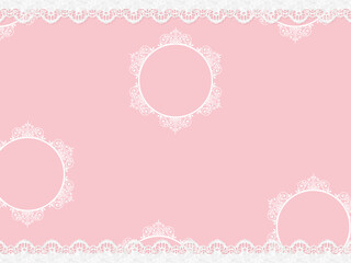 ロマンティックなレース背景素材、ピンク