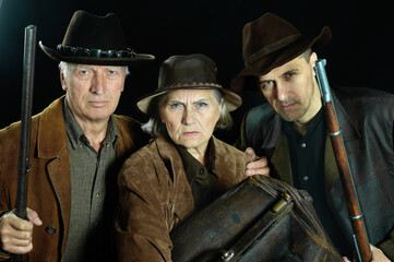 Three bandits  in the wild west
