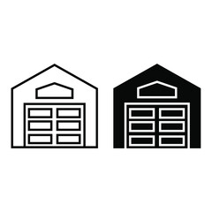 Warehouse icon vector set. storage illustration sign collection. store symbol or logo.