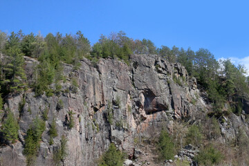 Cliffs or tree scenery in Northern Ontario
