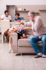 Three generations at home during pandemic