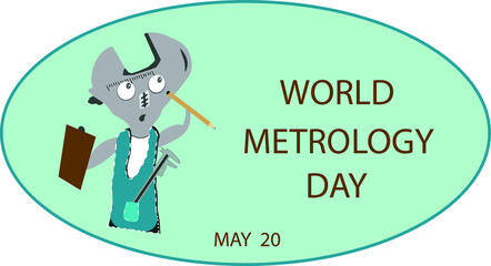 Character key for world metrology gay, vector illustration