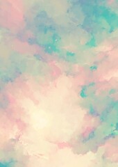 幻想的な虹色のカラフルな水彩テクスチャ背景