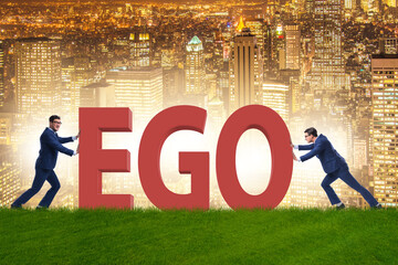 Concept of ego with businessman