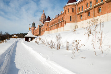 Nikolo-Solbinsky Convent of the Pereslavsky District of the Yaroslavl Region on a sunny winter day.