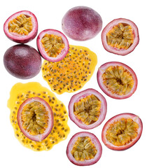  Passion fruit isolated on a white background