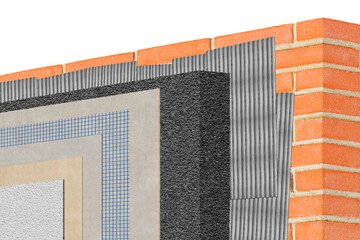 Thermal insulation coatings with insulating panels in polystyrene and graphite for building energy...