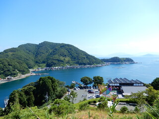 Fototapeta na wymiar 伊根の風景　panorama of the bay of the fishing village of ine, kyoto, japan