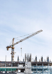 construction site with cranes