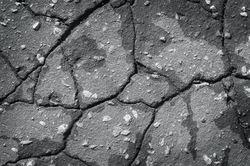 Obraz premium Asphalt concrete cracked gray background