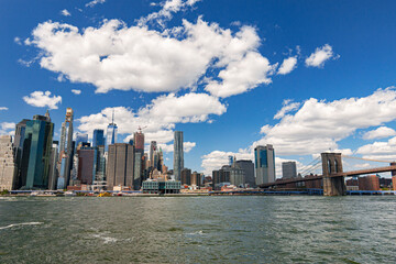 Fototapeta na wymiar New York City. Brooklyn Bridge. City skyline