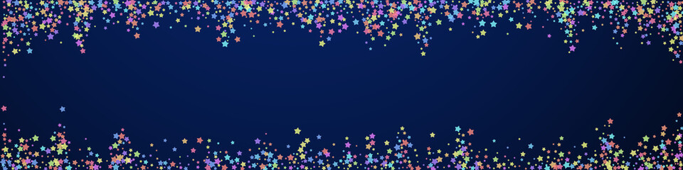 Festive unequaled confetti. Celebration stars. Col