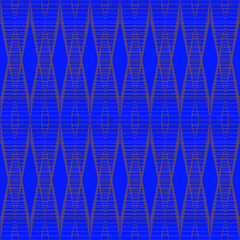 Rhombuses seamless pattern, on a blue background. blue seamless pattern.