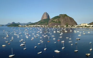Fotobehang View of Botafogo Cove with the Sugarloaf Mountain in the background. © A.Paes