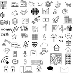 Business icons set. Icons for business,Business and finance web icon set 