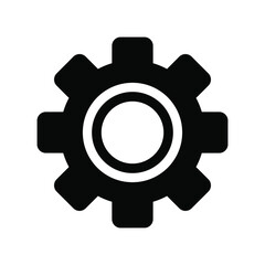Gear icon vector graphic illustration