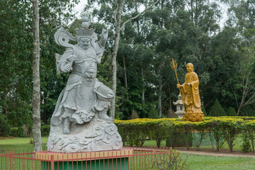 Templo budista Chen Tien em Foz do Iguaçu é um forte ponto turístico da região, Paraná, Brasil, 