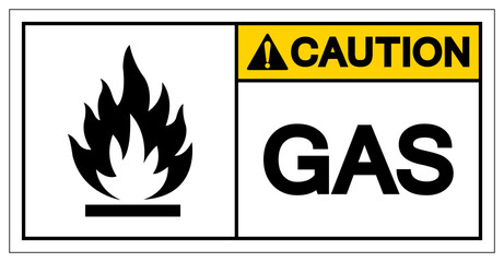 Caution Gas Symbol ,Vector Illustration, Isolate On White Background Label. EPS10