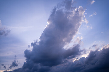 Fototapeta na wymiar Blue sky and rainy clouds