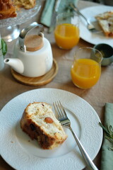 Luxury tableware beautiful table setting at home