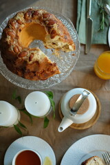 Luxury tableware beautiful table setting at home