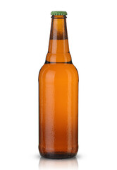 glass brown bottle of beer