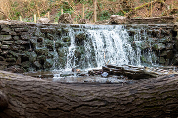 Waterfall in a park in Bristol, UK