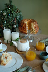 Luxury tableware beautiful table setting at home