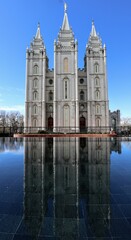 Fototapeta na wymiar Salt Lake City Reflected