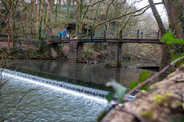 A waterfall in Bristol, Snuff Mills Park