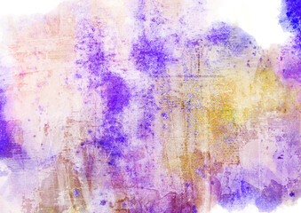 Watercolor fantastic and grungy background	