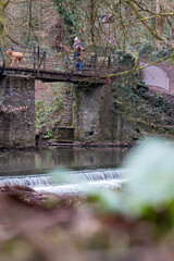 A waterfall in Bristol, Snuff Mills Park