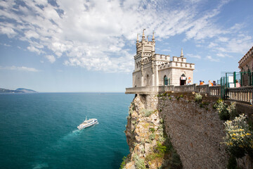 Castle Swallow's Nest in Crimea. Yalta. Black Sea.