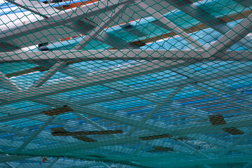 Safety net in a construction site
