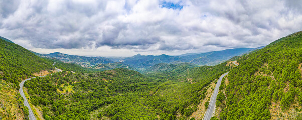 Fototapeta na wymiar Route to Ronda, Malága, Spain
