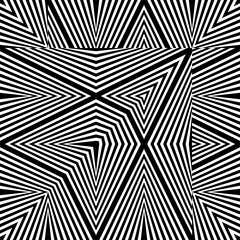 Abstract halftone lines black and white background, geometric dynamic pattern, vector modern design texture.