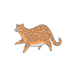 Cute cheetah animal. Cartoon colorful character illustration.