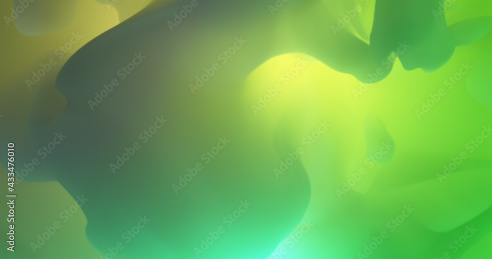 Poster smooth abstract green background with morphing and flowing shapes. green lava lamp effect with smoot