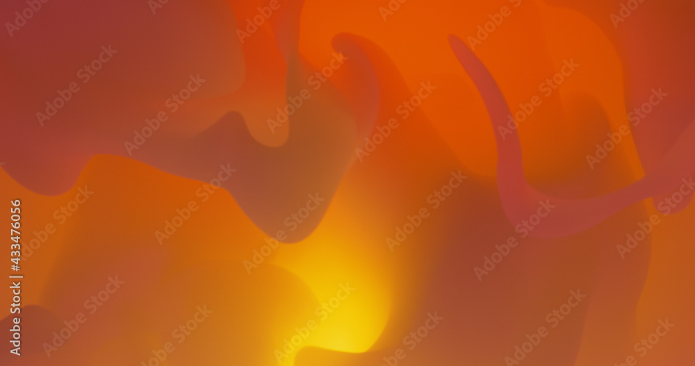 Poster colorful warm dynamic fluid and liquid flow effect. orange and red lava lamp effect , abstract graph