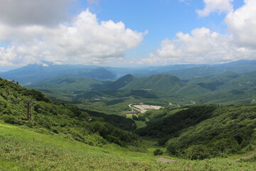 Fototapeta na wymiar 福島県の箕輪山から鬼面山への登山